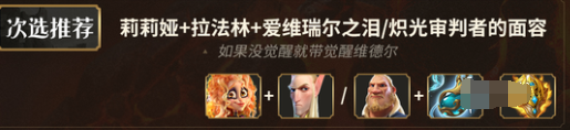 莉莉婭 + 拉法林 + 愛維瑞爾之淚/熾光審判者的面容陣容示意圖