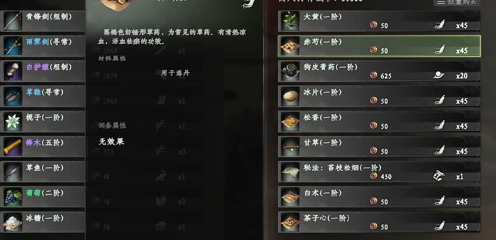 煉丹材料示意圖