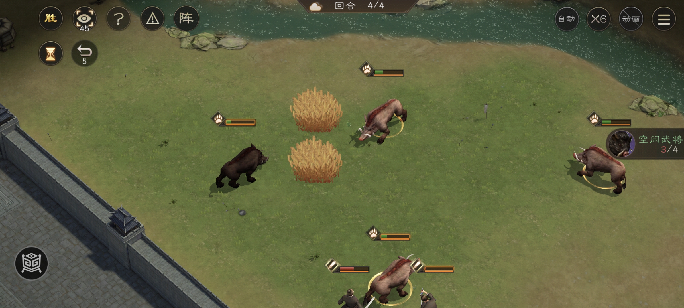 野豬群破壞莊稼完成