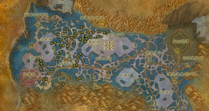 贊加沼澤亮頂蘑菇刷新點(diǎn)