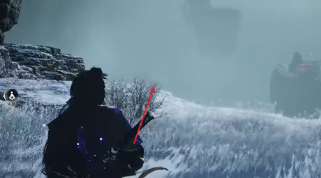 跳下山坡示意圖