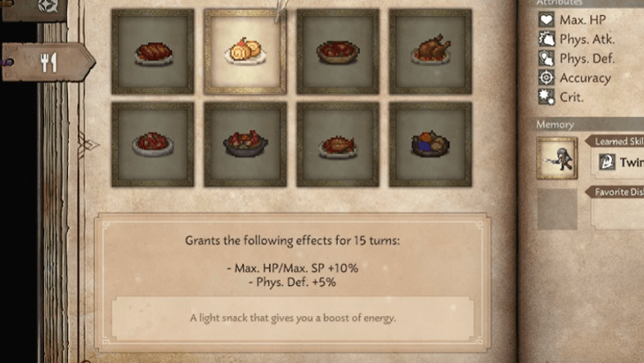 歧路旅人0料理真相：5%防御力=少挨兩下BOSS-景澄手游網