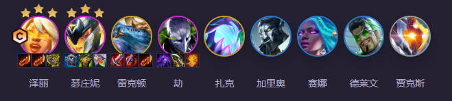 執事澤麗陣容圖