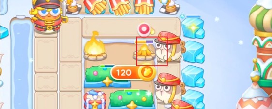 右側(cè)中間火堆布置